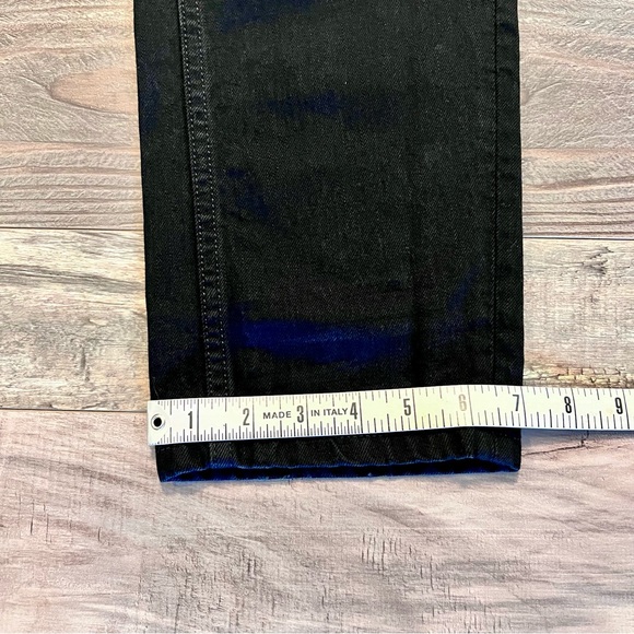 Denim x Alexander Wang 003 Boy Fit Jean Size 30 Black Fade Button Fly Distressed - Picture 14 of 16